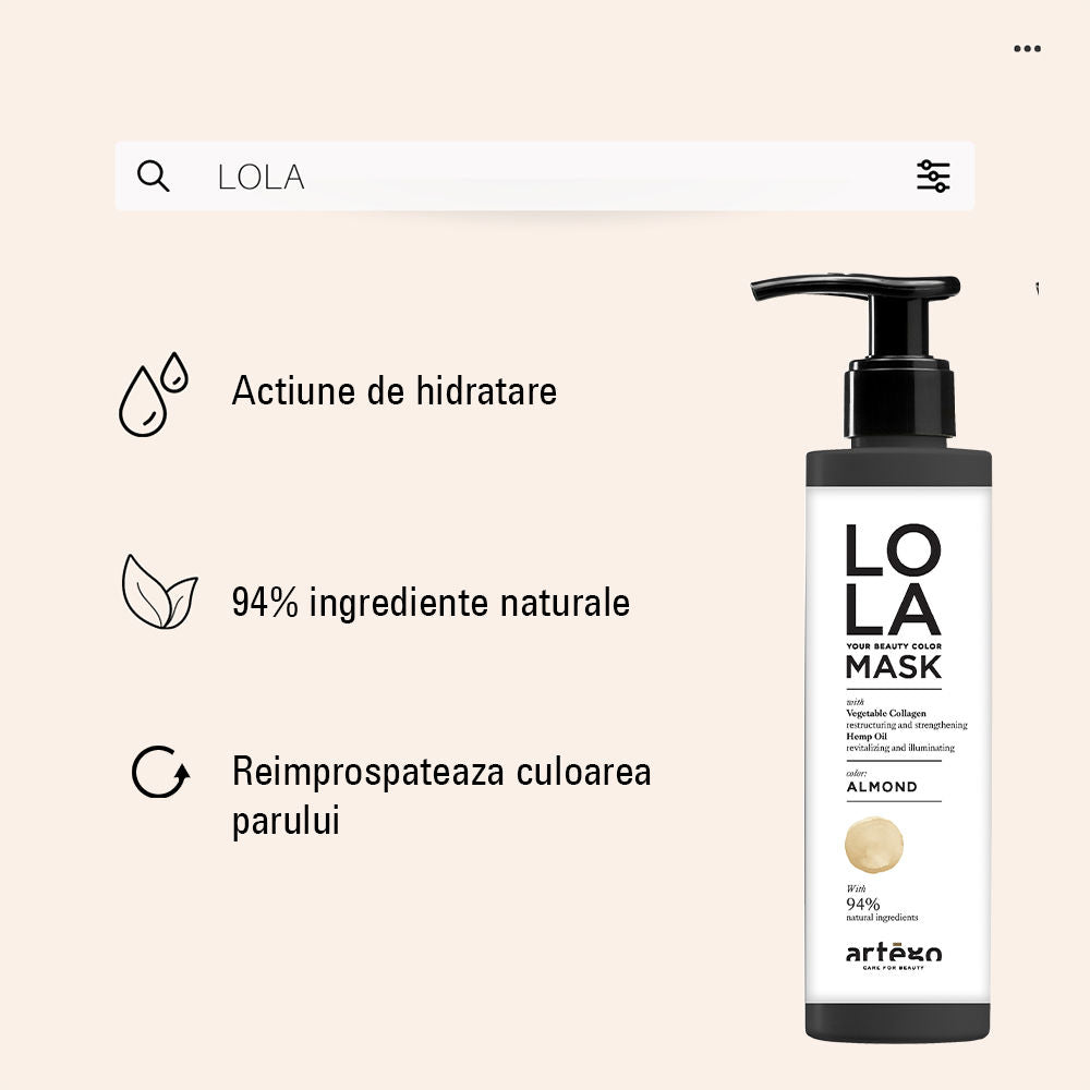 Artego Lola Mask Almond 200ml - Masca Nuantatoare cu Migdale