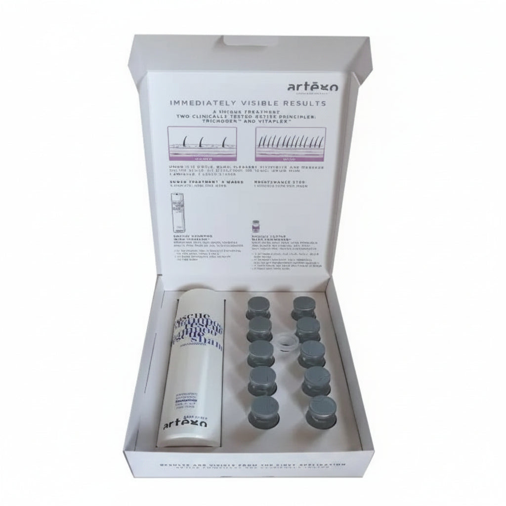 Artego Rescue - Set Tratament Impotriva Caderii Parului cu Sampon 250ml si Fiole 10x8ml