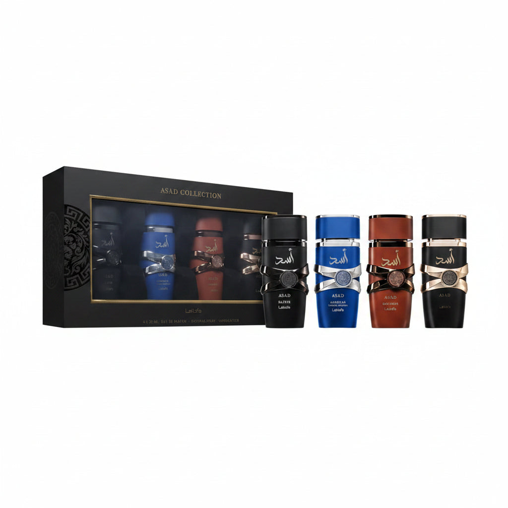 Lattafa Asad Gift Set Limited Edition este un set cadou oriental intens