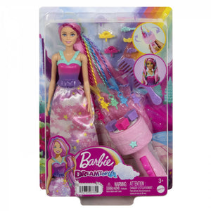 Barbie Dreamtropia Papusa cu Aparat de Coafat