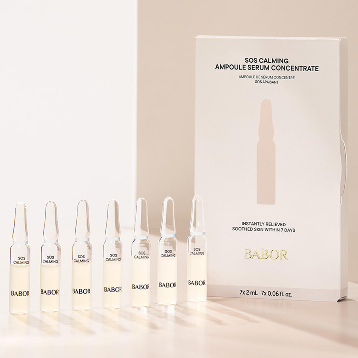 Babor SOS Calming Ampoules 7x2ml - Fiole Concentrate Pentru Ten Sensibil