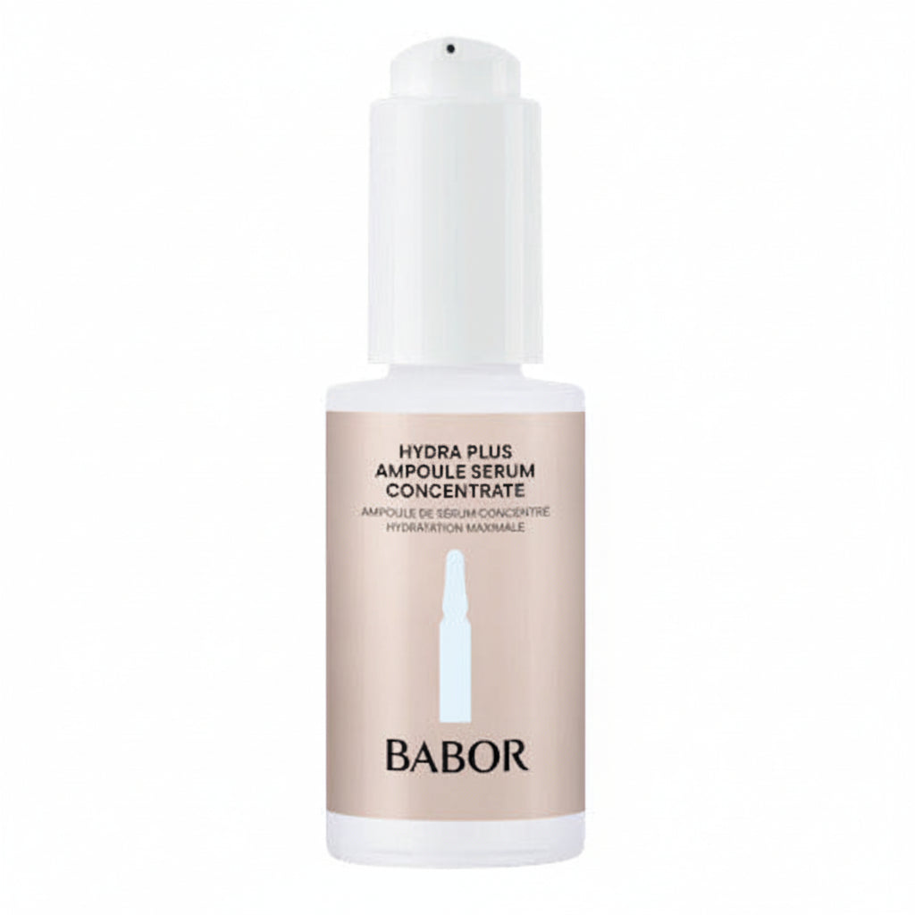 Serul concentrat BABOR Hydra Plus Ampoule Serum oferă un boost imediat de hidratare pentru pielea uscată și deshidratată.