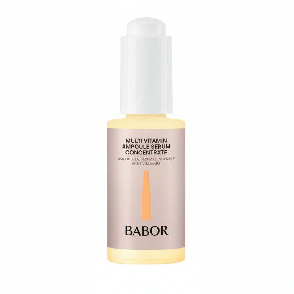 Serul concentrat BABOR Multi Vitamin Ampoule Serum oferă un boost de vitamine pentru pielea obosită și lipsită de energie.