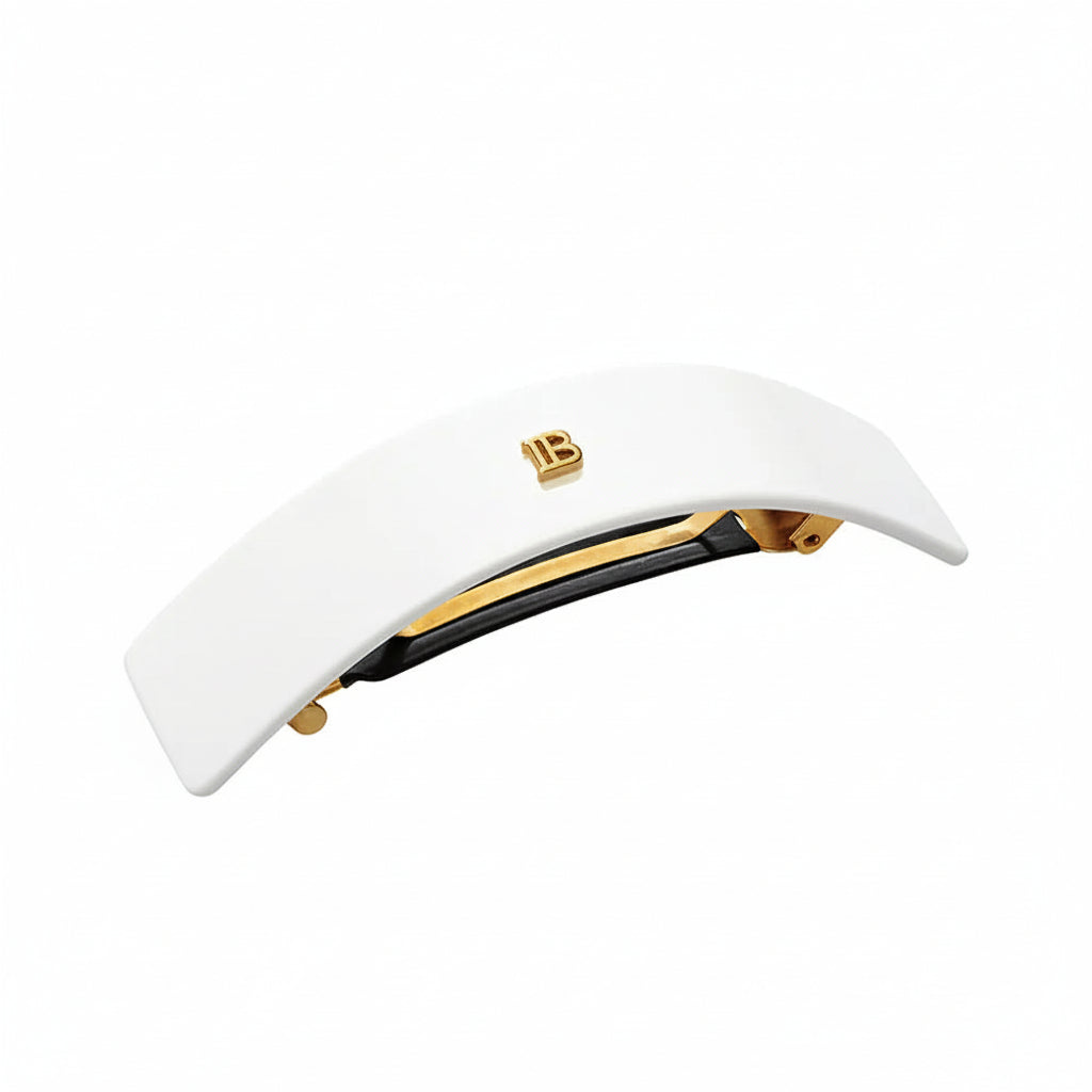 Balmain Barrette Large White Clips -  Clama Pentru Par Mare