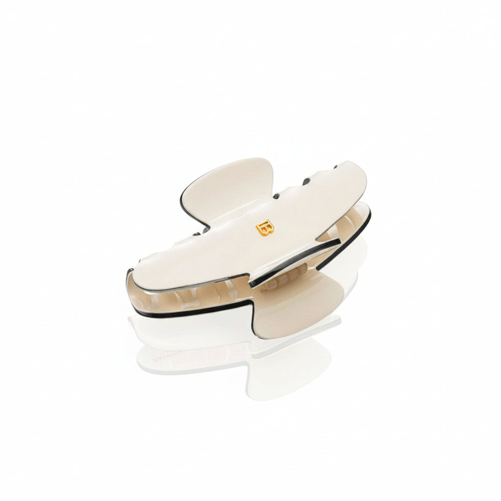 Balmain Cellulose Acetate Pince À Cheveux Medium White - Clama de Par Premium