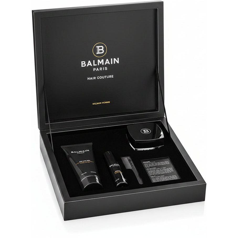 Balmain Homme Giftset 3 Beard Oil Hair Body Wash Scalp Scrub - Set Ingrijire Barba Par Scalp - Beauty Lounge