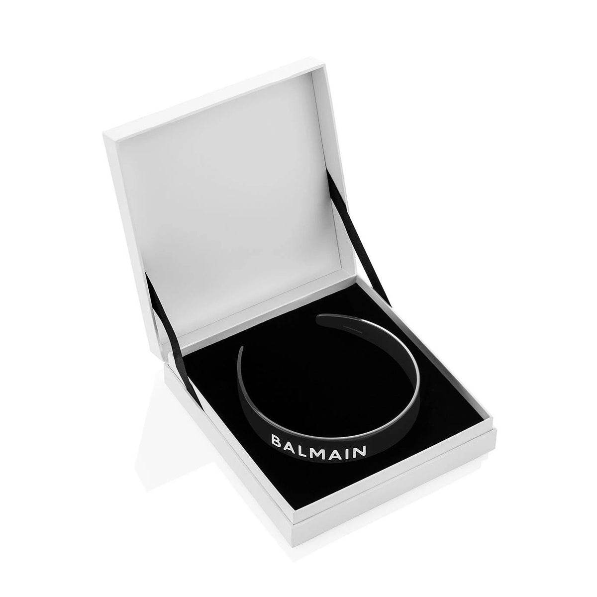 Balmain Limited Edition Headband Black White Large - Bentita Par Lux Logo Alb - Beauty Lounge