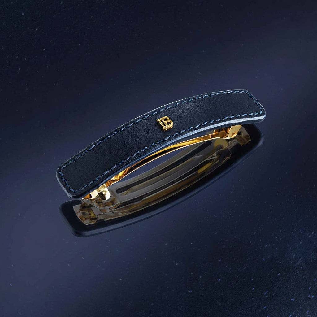 Balmain Limited Edition Leather Barrette Cosmic Sapphire - Agrafa de Lux Editie Limitata