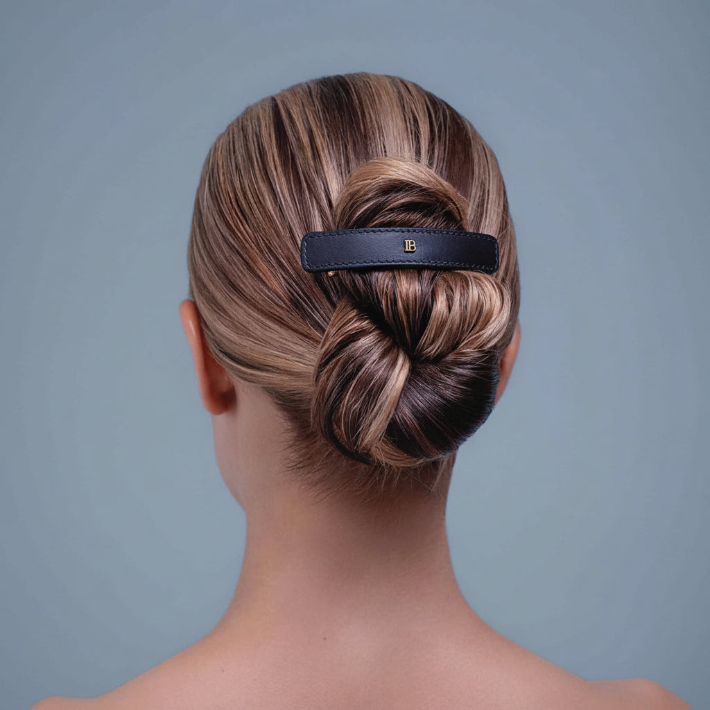 Balmain Limited Edition Leather Barrette Cosmic Sapphire - Agrafa de Lux Editie Limitata