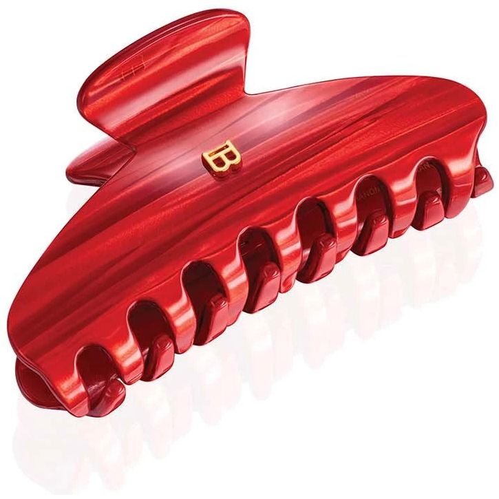 Balmain Limited Edition Pince a Cheveux Medium Red Pearl - Clama Par Placata cu Aur de 18K - Beauty Lounge