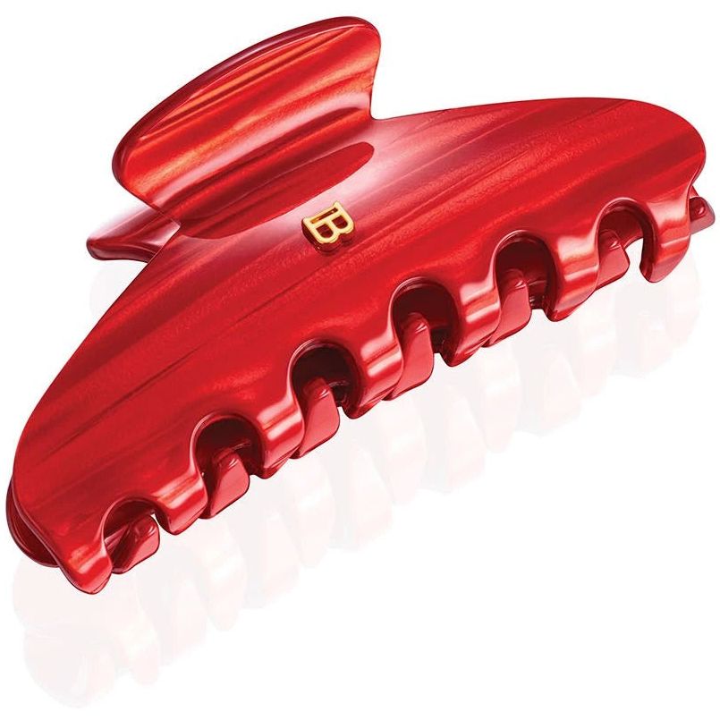 Balmain Limited Edition Pince a Cheveux Medium Red Pearl - Clama Par Placata cu Aur de 18K - Beauty Lounge