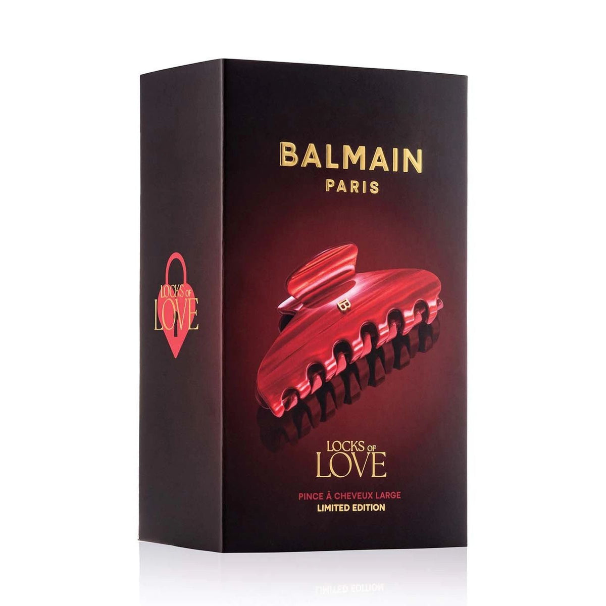 Balmain Limited Edition Pince a Cheveux Medium Red Pearl - Clama Par Placata cu Aur de 18K - Beauty Lounge