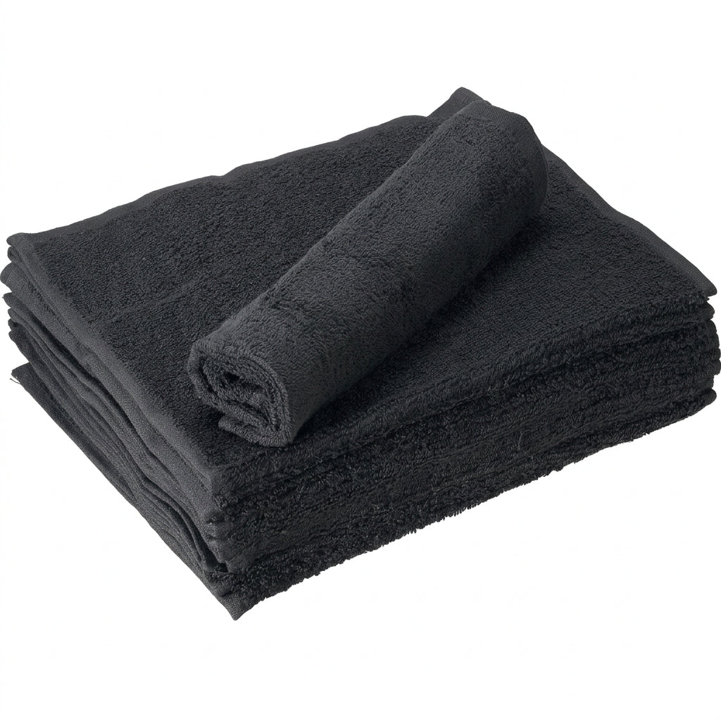 Bob Tuo Cotton Towel Mini Black 12buc - Prosop din Bumbac Pentru Tratamente Faciale