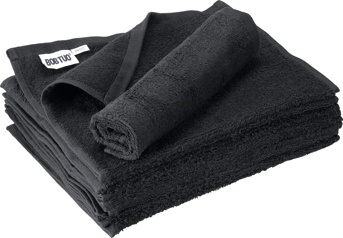 Bob Tuo Cotton Towel Mini Black 12buc - Prosop din Bumbac Pentru Tratamente Faciale
