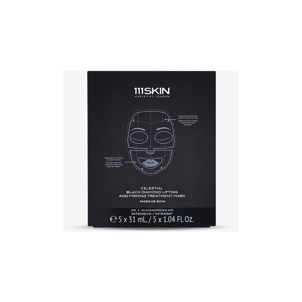 111SKIN Celestial Black Diamond Lifting and Firming Treatment Mask 5buc 155ml - Masti Faciale