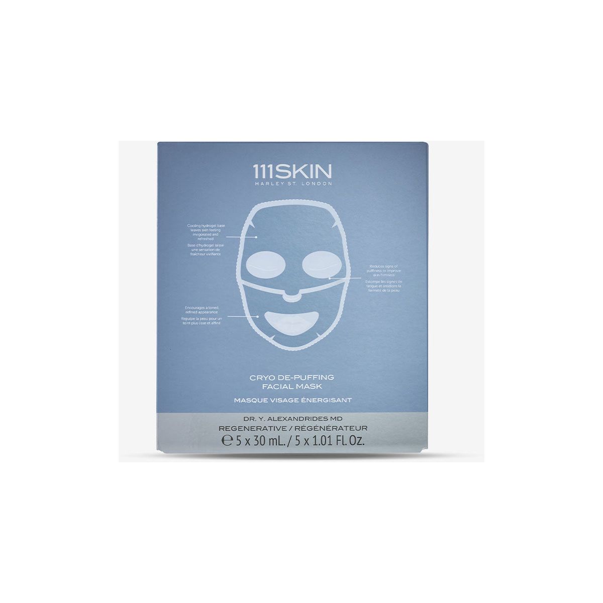 111SKIN Cryo De-Puffing Facial Mask Boxed Fragrance Free - Masti Faciale 5 x 30ml