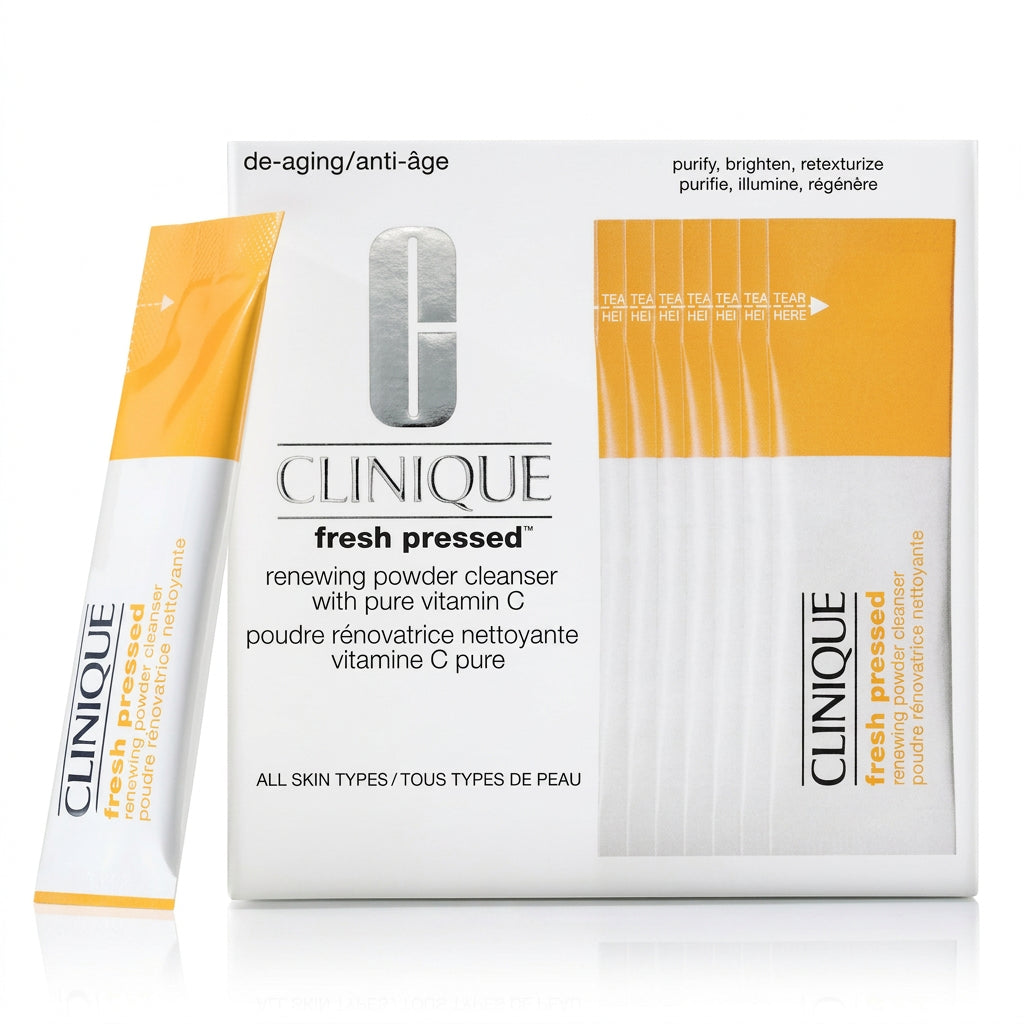 Clinique Fresh Pressed Renewing Powder Cleanser With Vitamin C 14g - Pudra de curatare