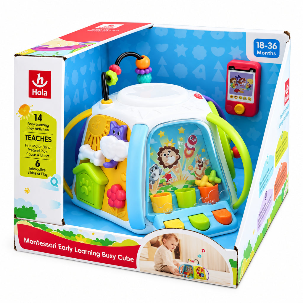 Hola Cub Interactiv Montessori - Jucarie Educativa Pentru Invatare Timpurie