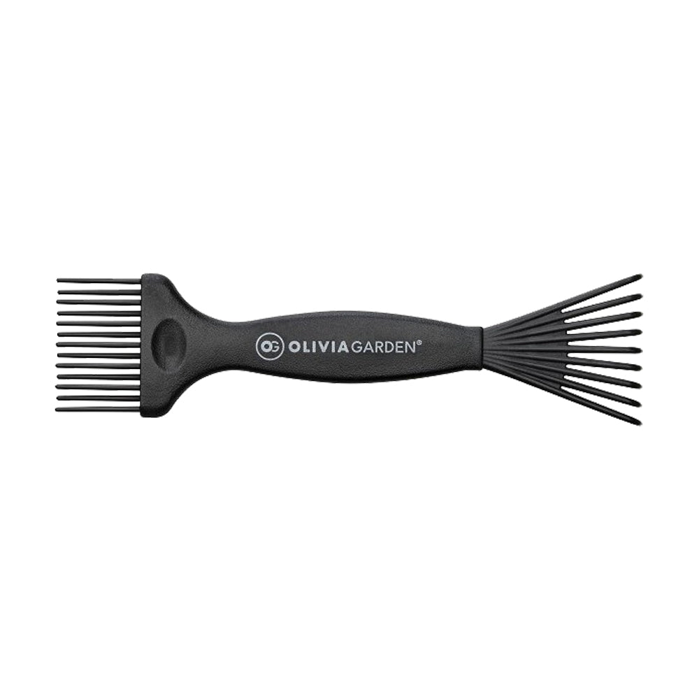 Olivia Garden - Curatator de Perie de Par 2 in 1 Mini Negru