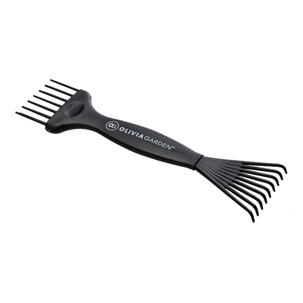 Olivia Garden - Curatator de Perie de Par 2 in 1 Mini Negru