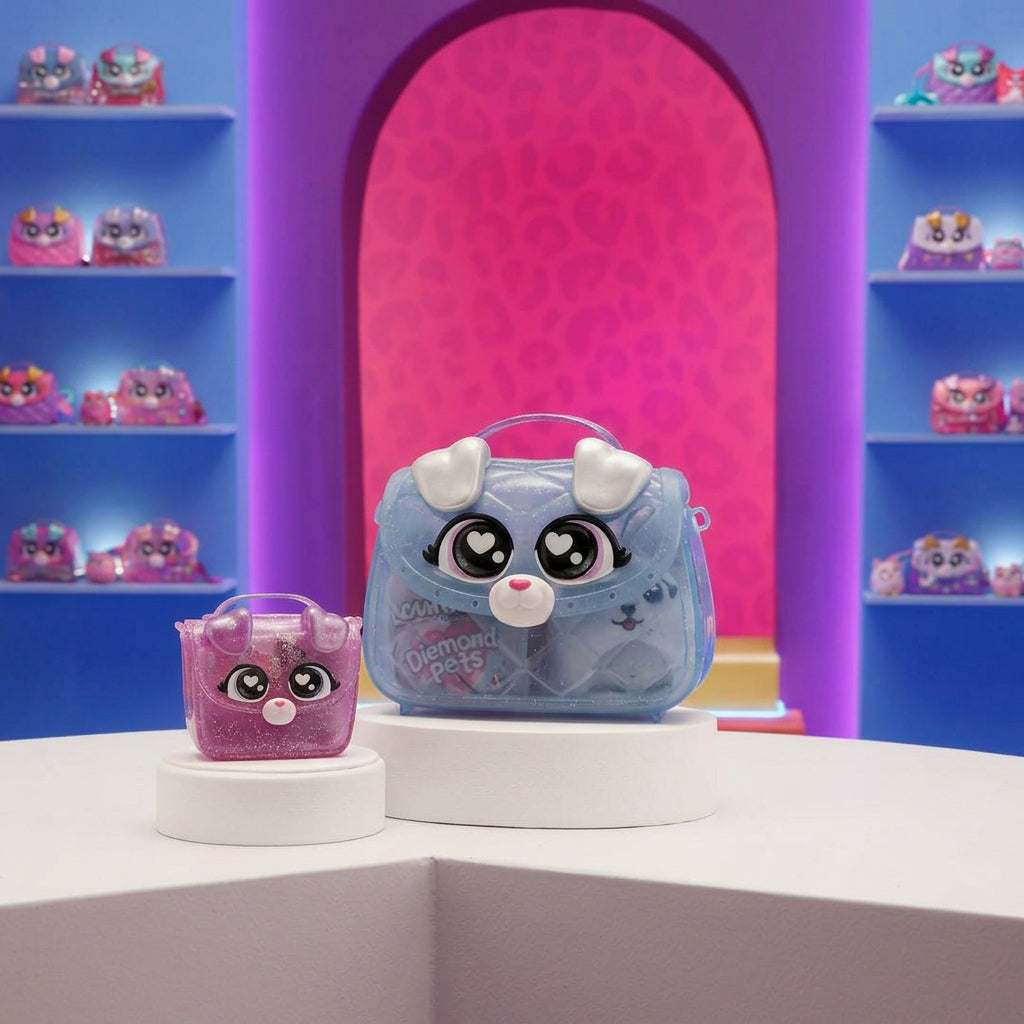 Glam Buddies Diamond Pets - Set 2 Gentute + Accesorii Surpriza