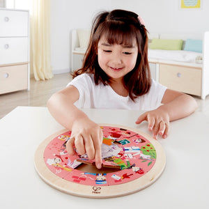 Hape Puzzle Rotund cu 2 Fete