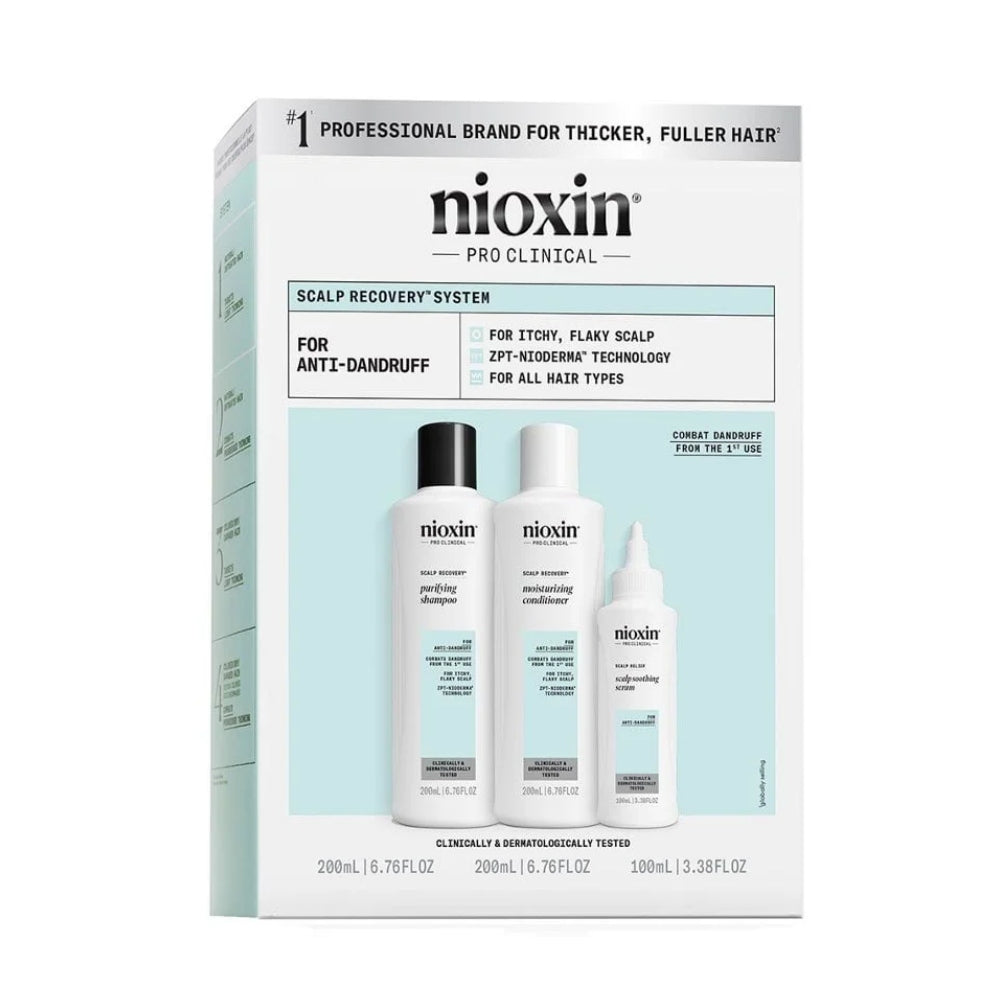 Nioxin Scalp Recovery Kit 3 200ml+200ml+100ml - Set Anti-Matreata - Beauty Lounge