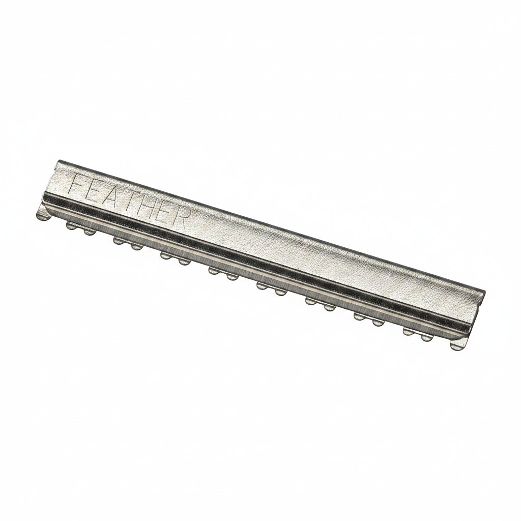 Feather Razor Blades Thinning 5x10pcs + Container - Lame Pentru Subtierea Parului