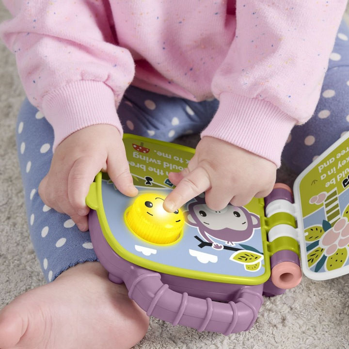 Fisher Price Carte Muzicala Pentru Bebelusi - Maimutica Mov