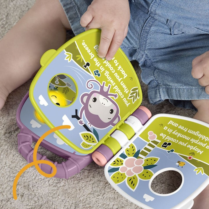 Fisher Price Carte Muzicala Pentru Bebelusi - Maimutica Mov