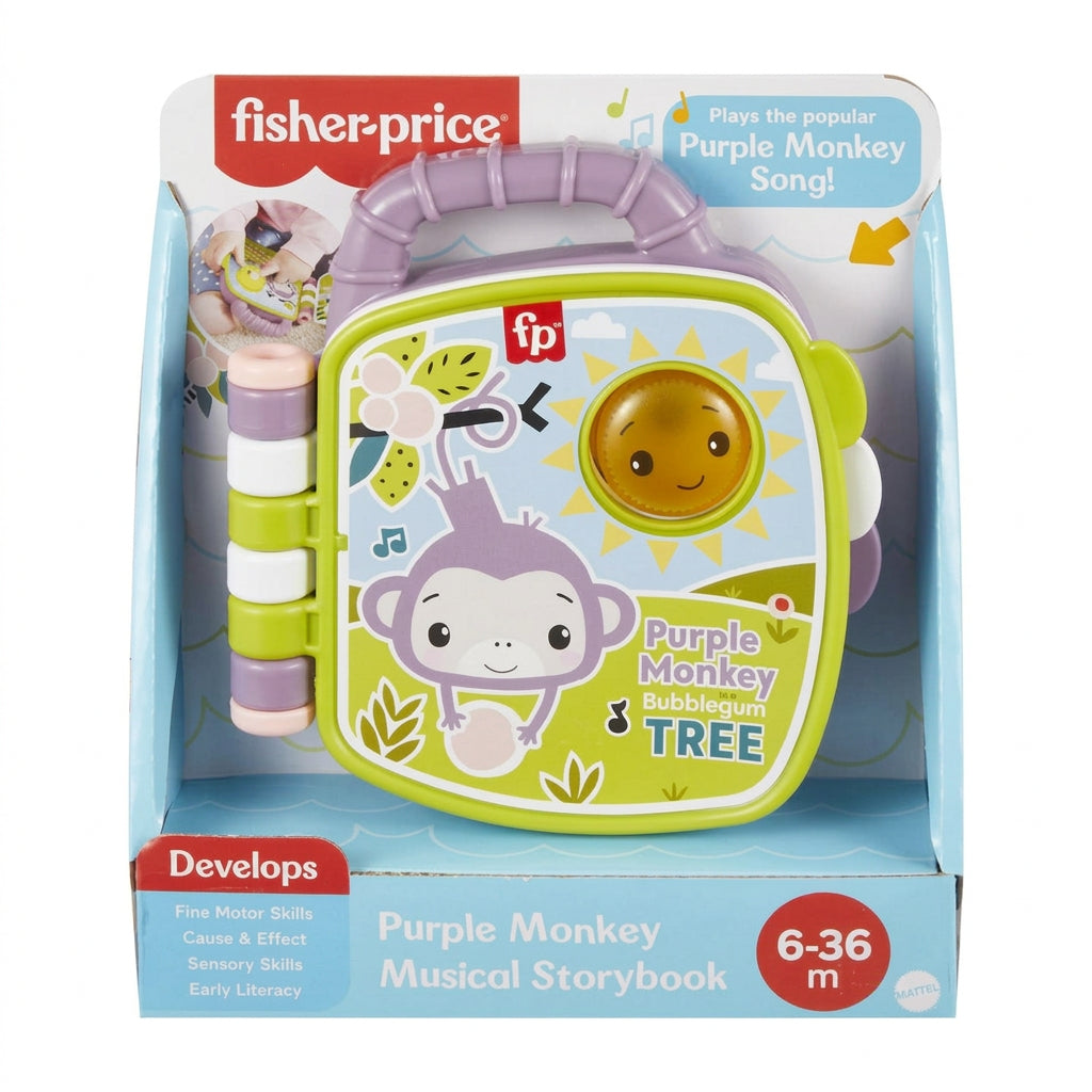 Fisher Price Carte Muzicala Pentru Bebelusi - Maimutica Mov