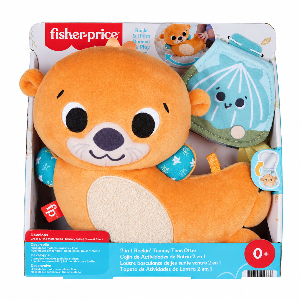 Fisher Price Rockin Tummy Time - Jucarie Senzoriala de Plus Model Vidra