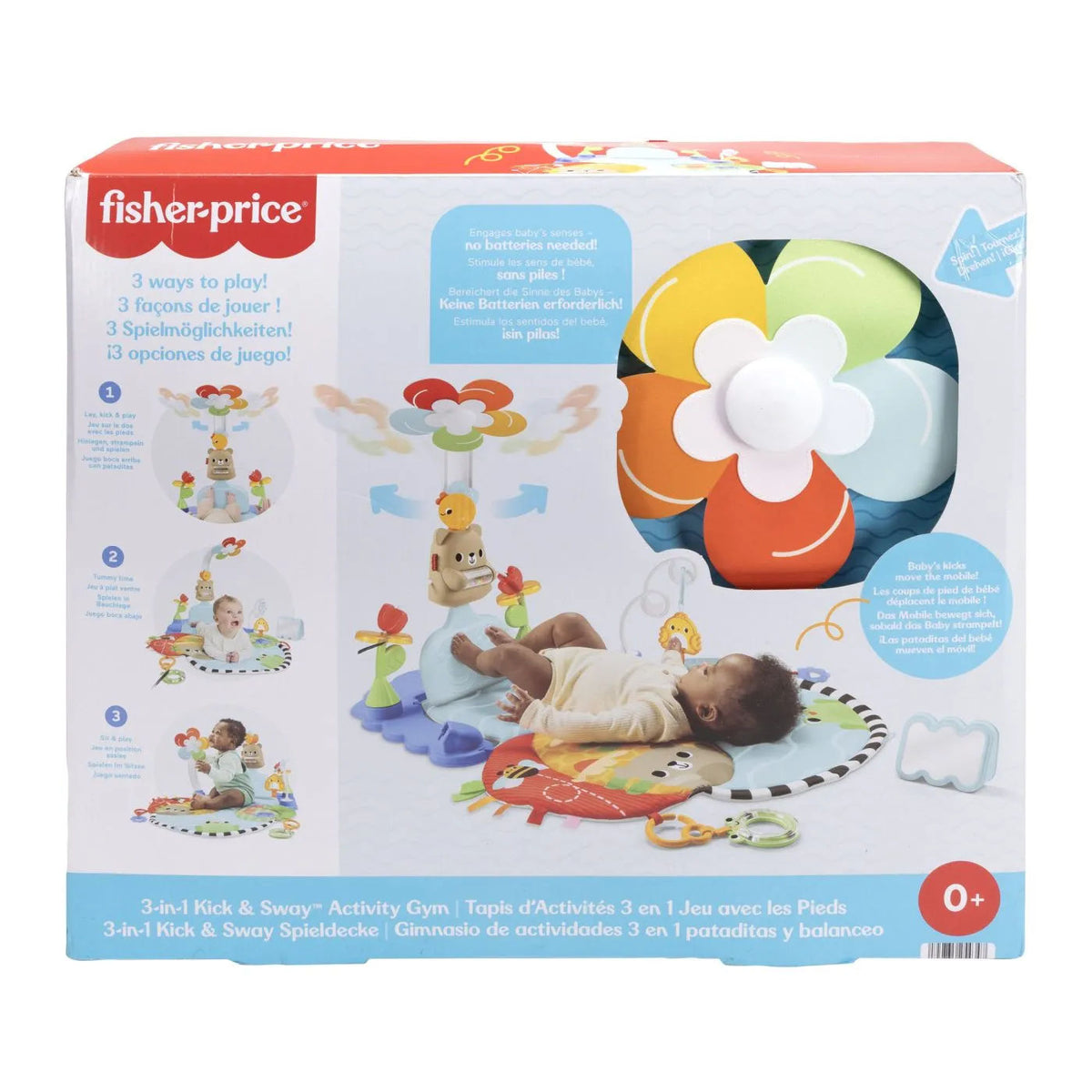 Fisher Price Salteluta de Gimnastica 3 in 1 - Spatiu de Joaca Multifunctional