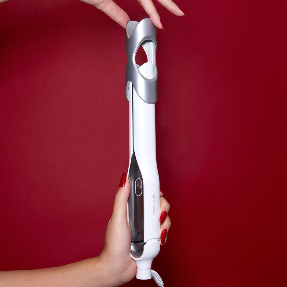 GHD Sculpt Interactive Heat-Adapt Super Slim Infinity 26mm White - Placa Profesionala Alba