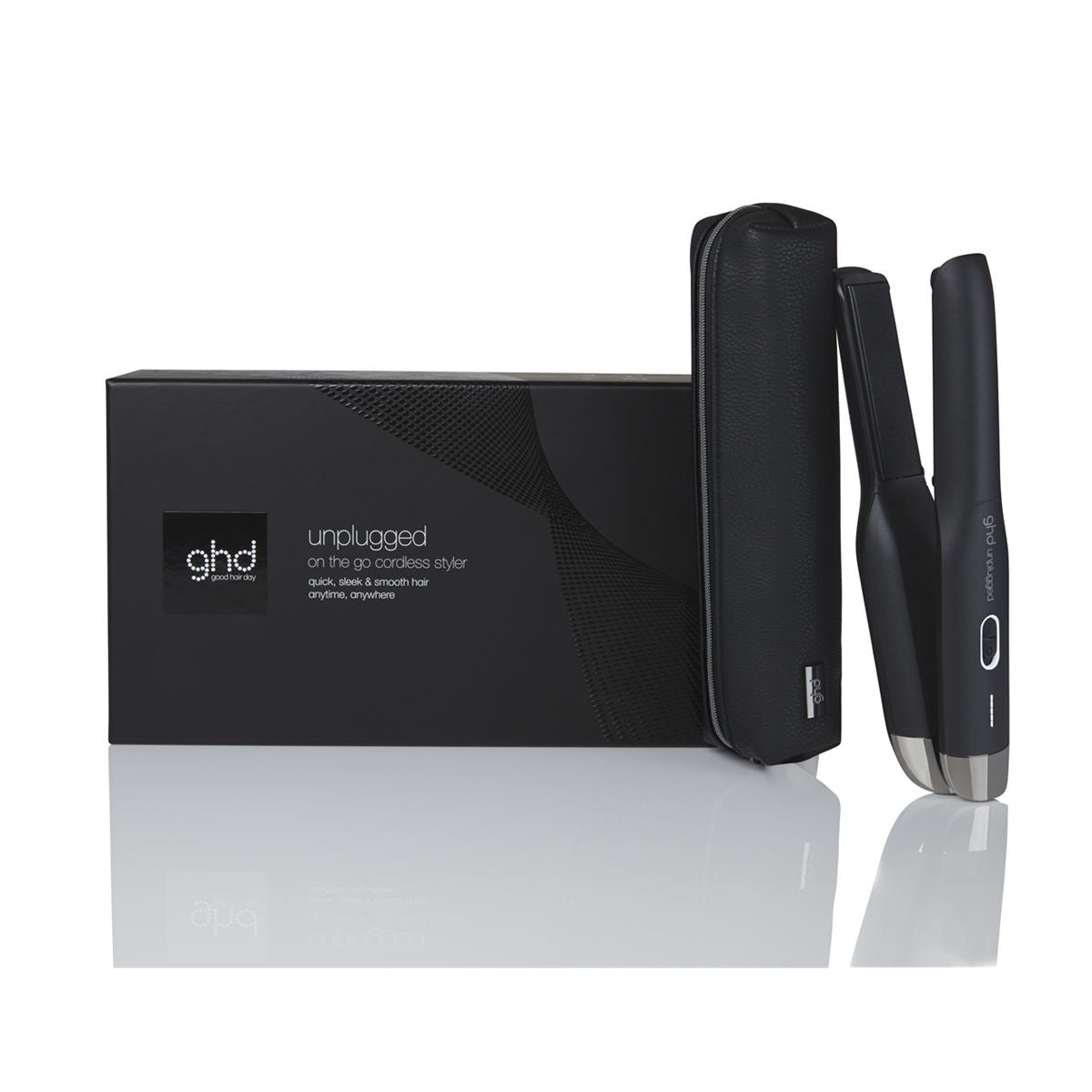 GHD Unplugged Black - Placa Profesionala Fara Fir cu Tehnologie Hybrid Co-Lithium