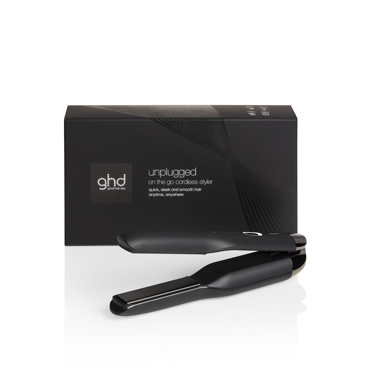 GHD Unplugged Black - Placa Profesionala Fara Fir cu Tehnologie Hybrid Co-Lithium