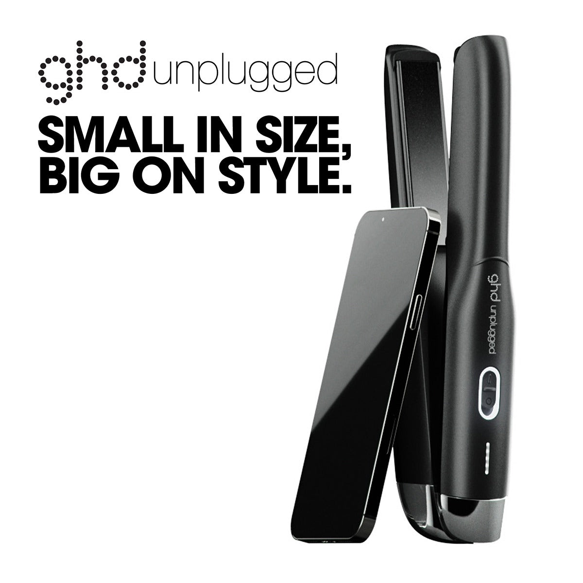 GHD Unplugged Black - Placa Profesionala Fara Fir cu Tehnologie Hybrid Co-Lithium