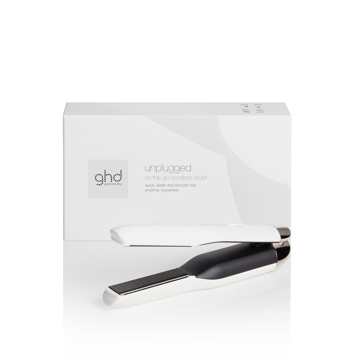 GHD Unplugged White - Placa Profesionala Fara Fir cu Tehnologie Hybrid Co-Lithium