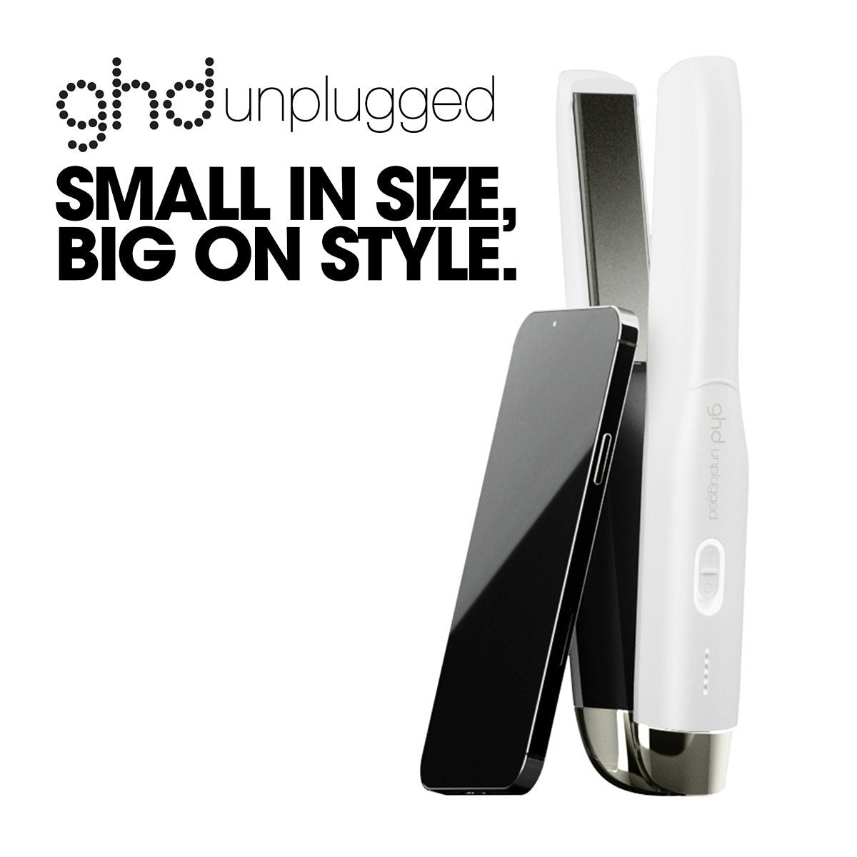 GHD Unplugged White - Placa Profesionala Fara Fir cu Tehnologie Hybrid Co-Lithium