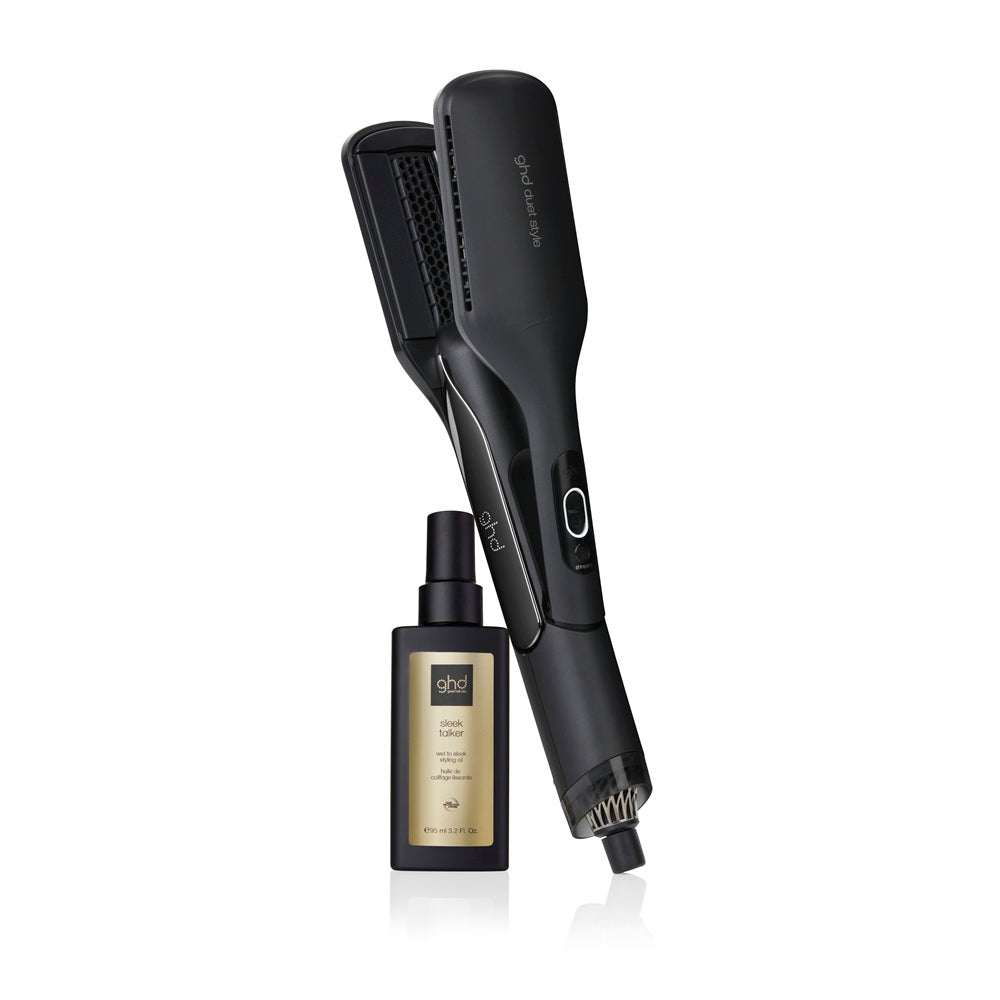 GHD Wet To Dry Duet Style Gift Set 23/24 - Placa 2-in-1 + Ulei Sleek Talker 95ml