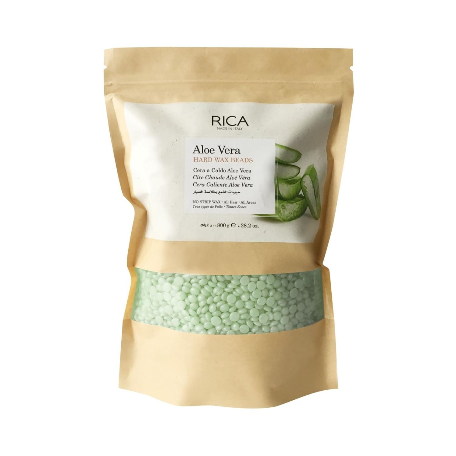 Rica Aloe Vera Hard Wax Beads 800g - Ceara Profesionala Pentru Epilare Delicata