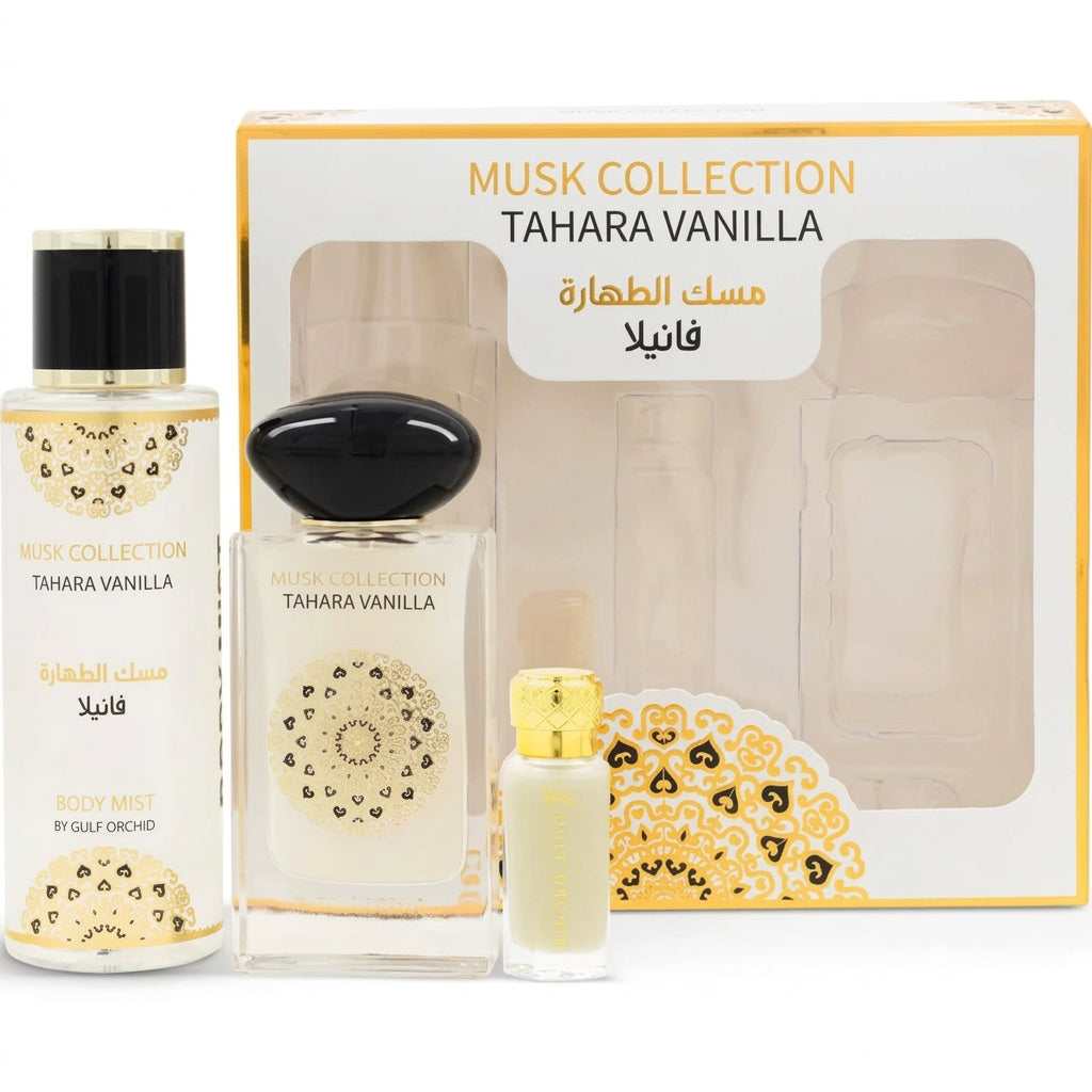 Gulf Orchid Set Tahara Vanilla Apa de Parfum 60ml + Spray 250ml + Ulei 12ml