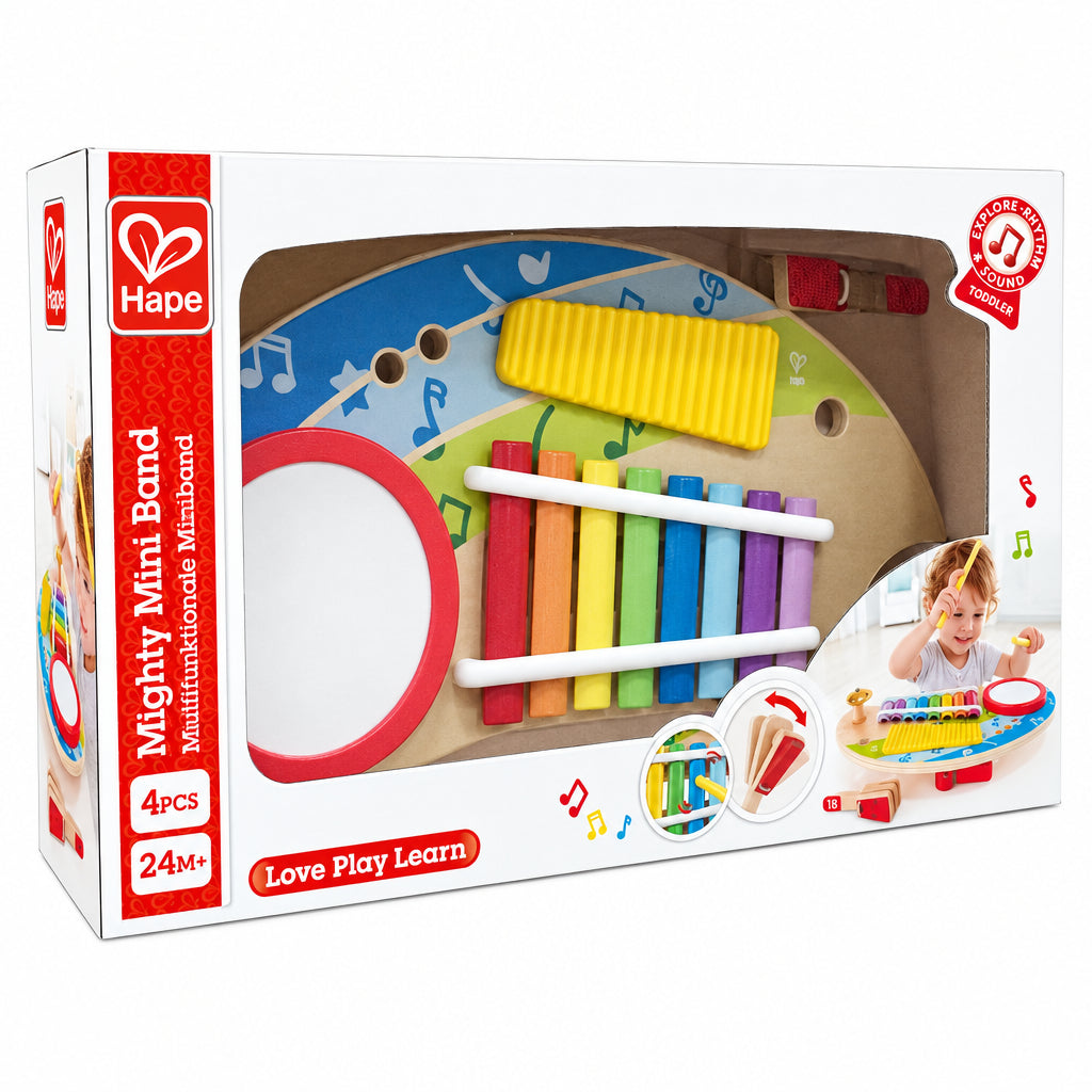 Hape Jucarie Muzicala Mini Band - Set de Instrumente Pentru Copii