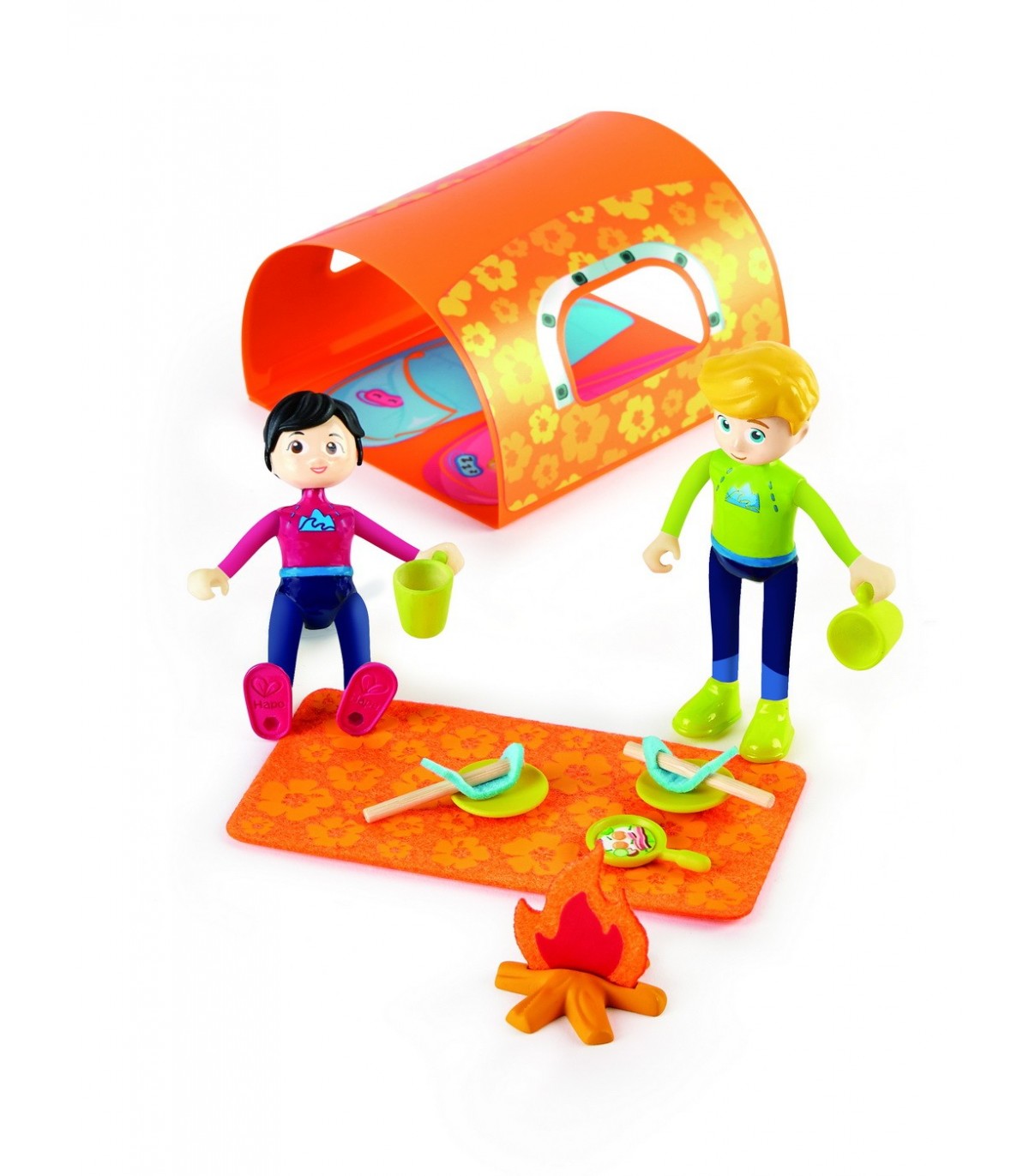 Hape Furgoneta de Aventura - Set de Joaca cu Papusi si Accesorii