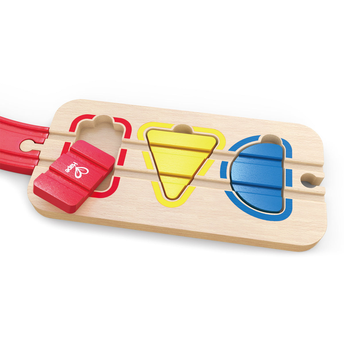 Hape Sina de Tren Curcubeu - Set Feroviar cu Xilofon si Tamburina
