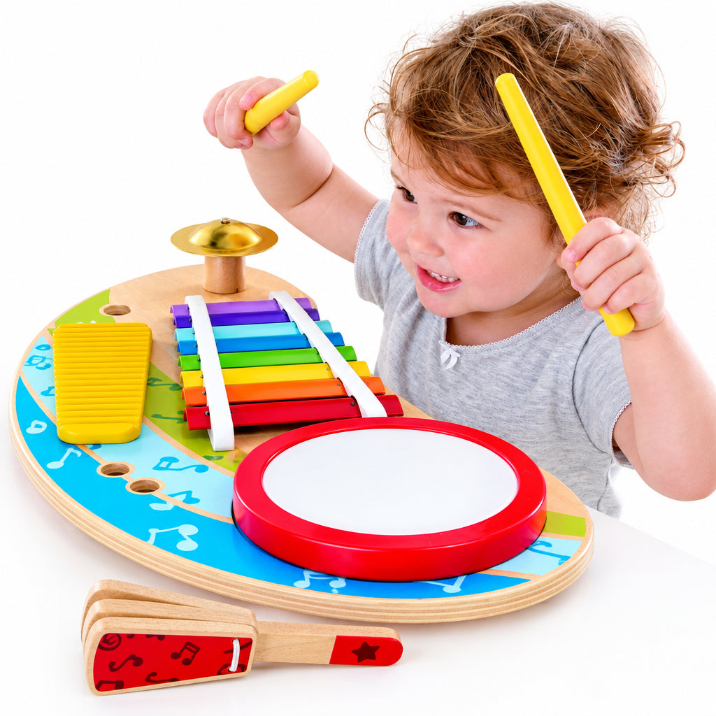 Hape Jucarie Muzicala Mini Band - Set de Instrumente Pentru Copii