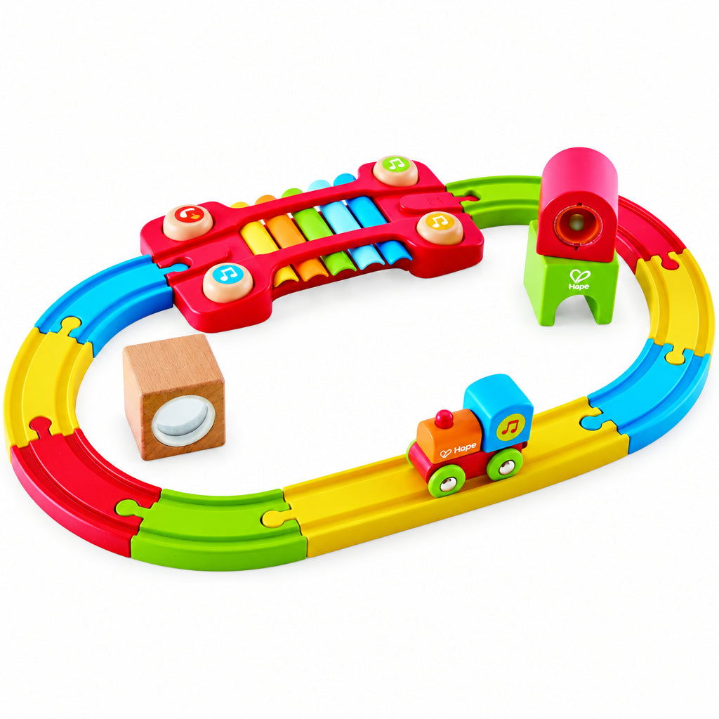 Hape Sina de Tren Senzoriala - Set Interactiv Pentru Copii