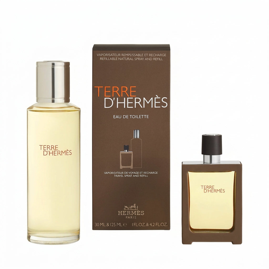Hermes Terre D'Hermes Set Eau de Toilette 30ml si 125ml Refill - Set Pentru Barbati