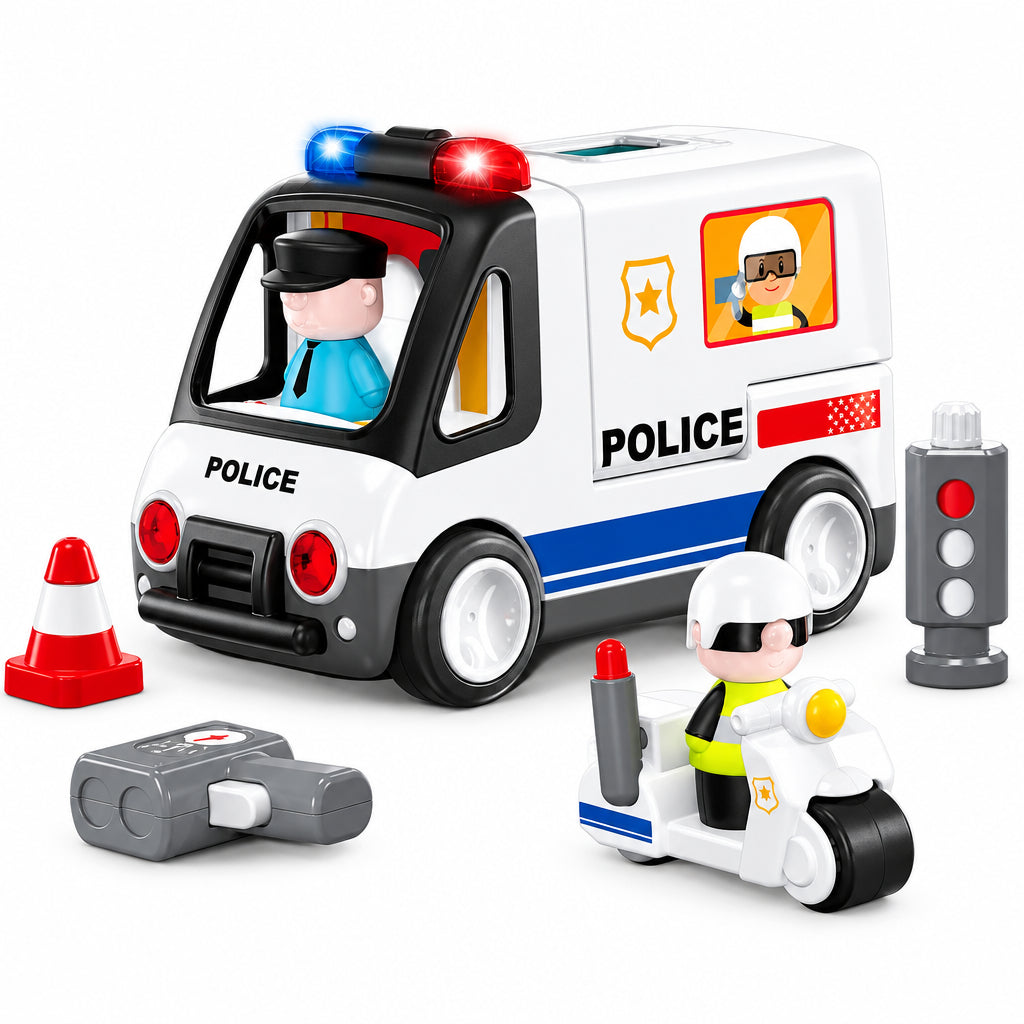 Hola Jucarie Educativa 2in1 - Masina de Politie