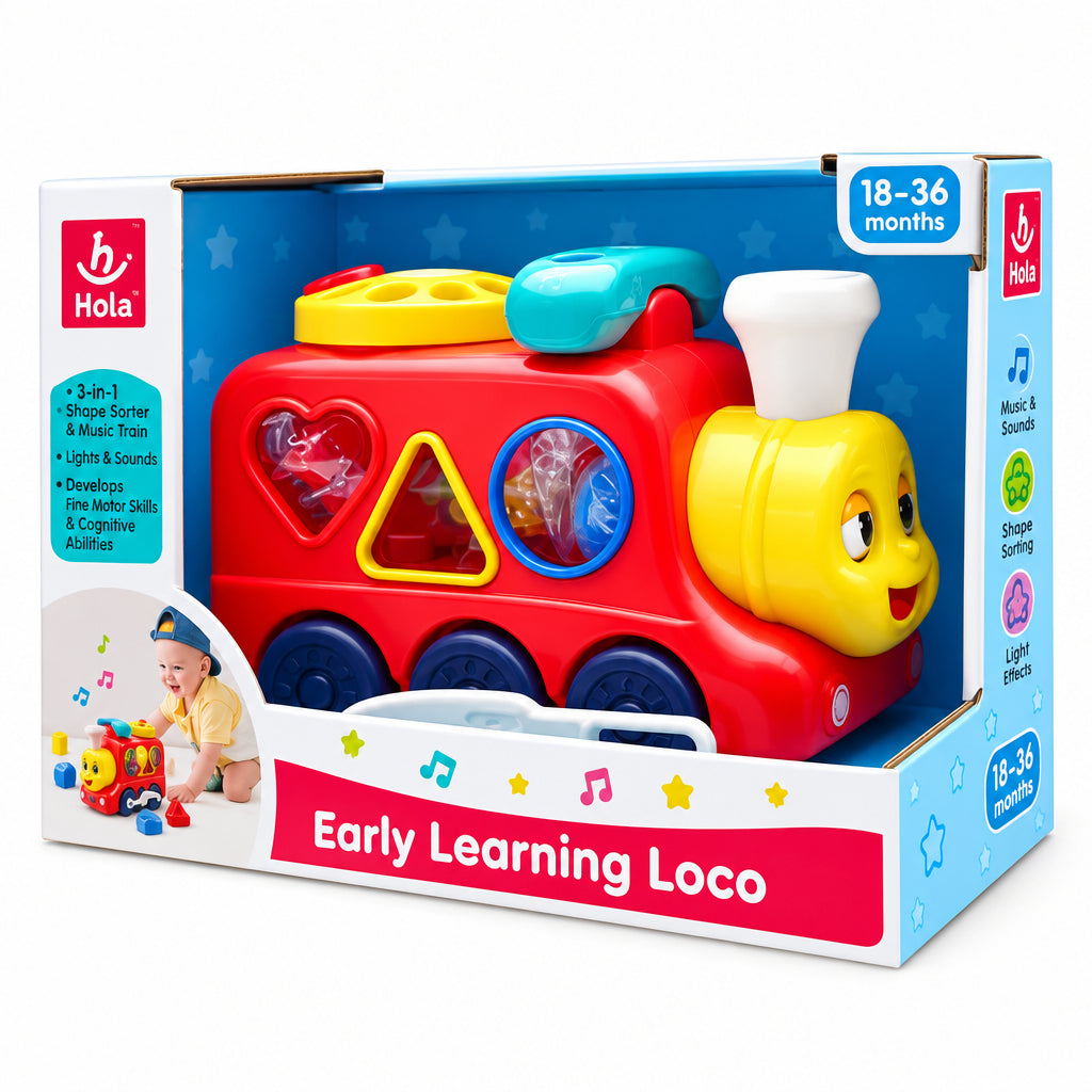 Hola Locomotiva Interactiva - Jucarie Educativa Pentru Invatare Timpurie
